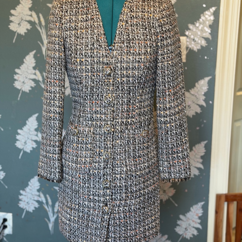 Elegant Tweed Women's Dress